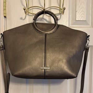 Enzo Angiolini Satchel EB-Kaffy Pewter Shoulder Bag